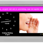 Een gesproken bericht op de DayClock