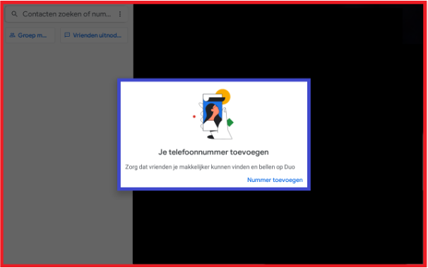Google Duo telefoonnummer toevoegen
