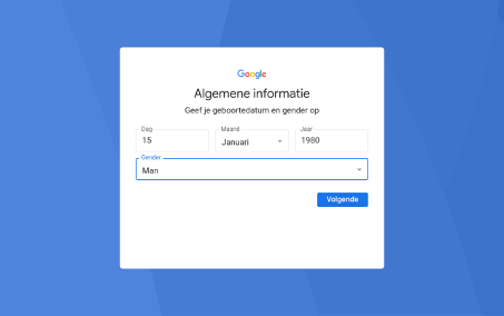 Google duo account informatie