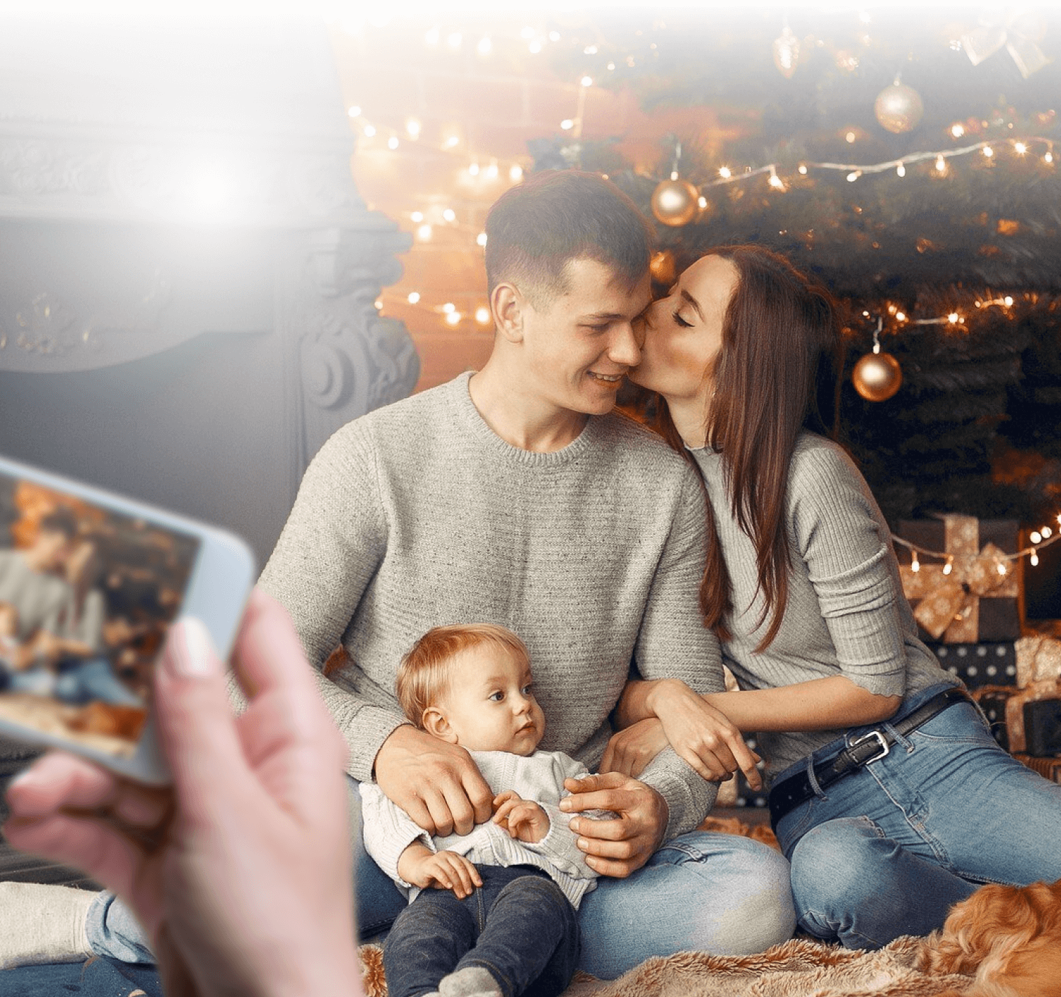 De hele familie bedient  <br> de klok vanuit <br> de app